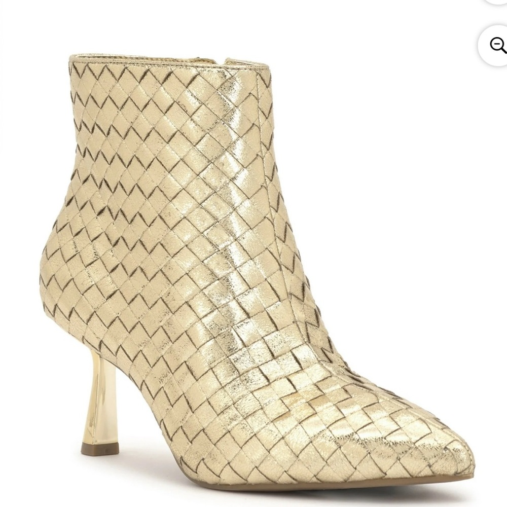 NEW INC International Concepts Metallic Gold Ankle Booties